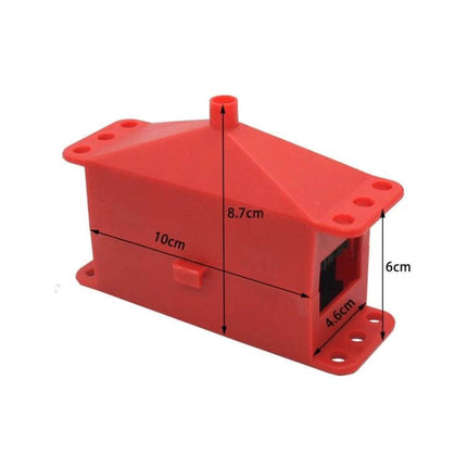 Motorcycle Chain Cleaning Kit For Chains And Sprockets - red compact chain scrubber tool with measured dimensions