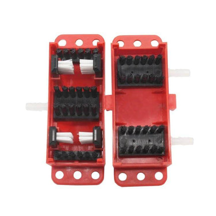 Motorcycle Chain Cleaning Kit For Chains And Sprockets compact red brush kit for cleaning, lubricating and protecting motorcycle chains and sprockets