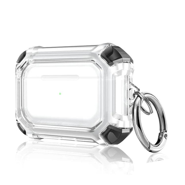 Stylish Protective Case for Your Earphones in Daily Use - clear shockproof earphone case with keyring for commuting and storage