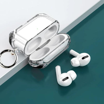 Stylish Protective Case for Your Earphones in Daily Use - clear slim protective case with keyring beside true wireless earbuds