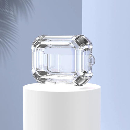 Stylish Protective Case for Your Earphones in Daily Use clear shockproof shell case on pedestal for commuting and storage