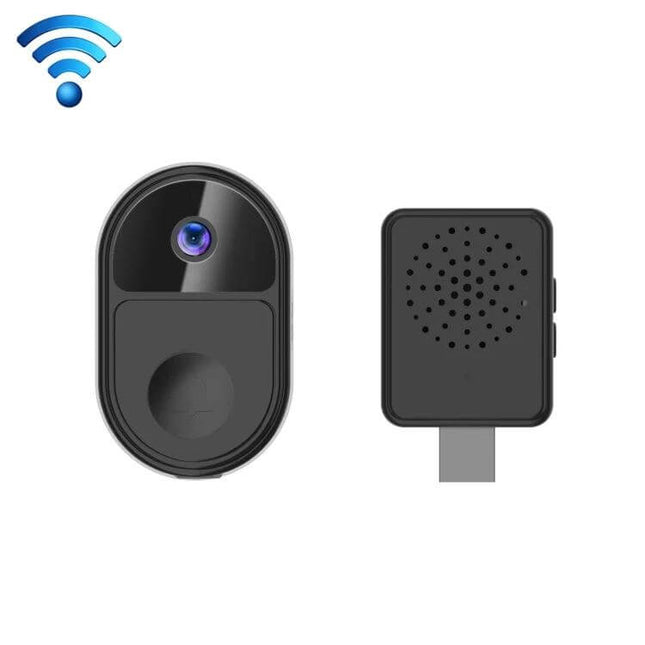 Wireless Mini Smart Video Doorbell with Two-Way Audio, compact wireless doorbell camera and chime for smartphone monitoring and two-way talk
