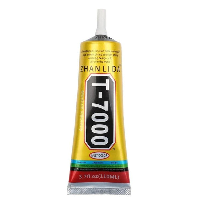 T7000 Multi-Purpose Adhesive Glue for Crafts and Home Repairs tube of transparent adhesive for jewelry, plastics and fabric repairs