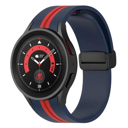 Two-Color Silicone Stripe Band For Samsung Galaxy Watch5 Pro