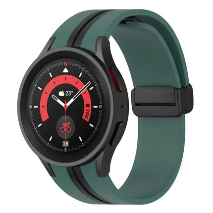 Two-Color Silicone Stripe Band For Samsung Galaxy Watch5 Pro