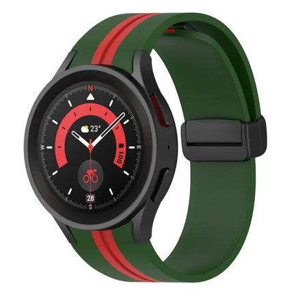 Two-Color Silicone Stripe Band For Samsung Galaxy Watch5 Pro