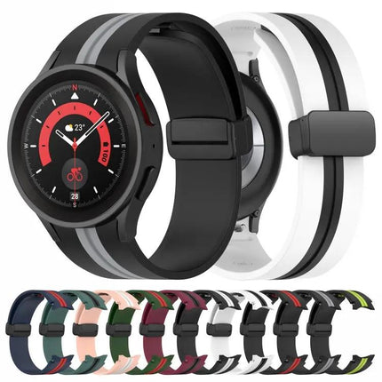Two-Color Silicone Stripe Band For Samsung Galaxy Watch5 Pro