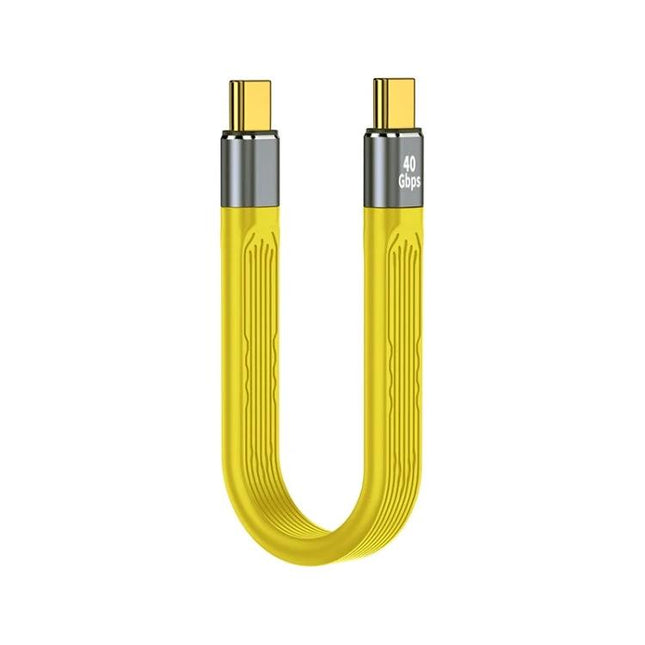 Flexible USB-C Cable for Everyday Device Connections on the Go - yellow flexible TPE 40Gbps USB-C cable for charging and file transfer