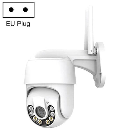 QX59 Wireless Home Security Camera for Easy Monitoring mounted outdoor with antenna and night LEDs