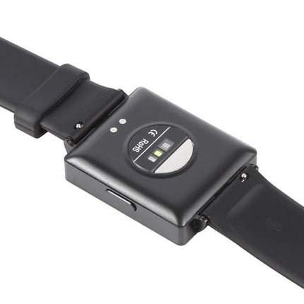 Essential Smart Watch for Daily Health and Activity Tracking - black smartwatch back view showing heart rate sensor and silicone strap