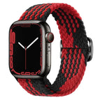 For Apple Watch Ultra 49mm / Series 8&7 45mm / SE 2&6&SE&5&4 44mm / 3&2&1 42mm / Black Red