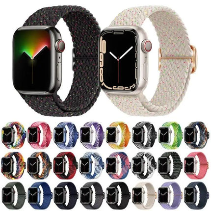 Braided Nylon Buckle Watch Band 22mm For Apple Watch