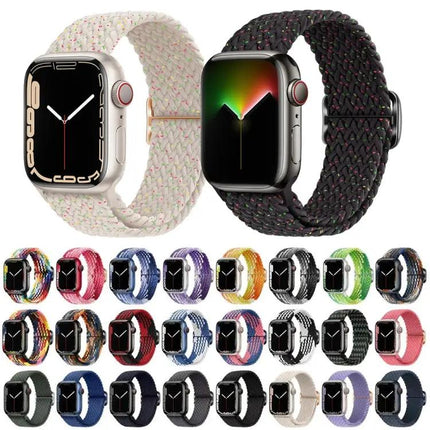 Braided Nylon Buckle Watch Band For Apple Watch 41mm