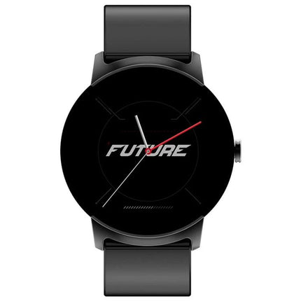 Smart Watch for Daily Health Tracking and Monitoring - black round smartwatch with 1.32-inch HD screen showing analog-style face and FUTURE logo