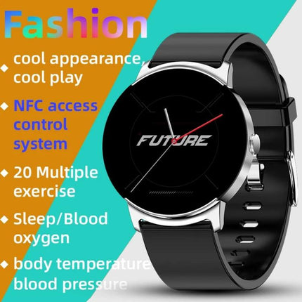 Smart Watch for Daily Health Tracking and Monitoring - sleek 1.32-inch HD screen wristwatch showing fitness tracking, heart rate, sleep, NFC, weather and message alerts
