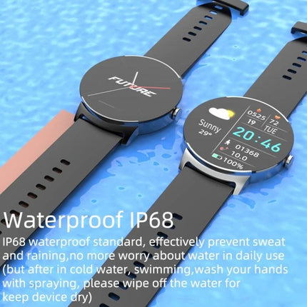 Smart Watch for Daily Health Tracking and Monitoring shown with 1.32-inch HD color screen displaying heart rate, steps, weather, and waterproof IP68 feature