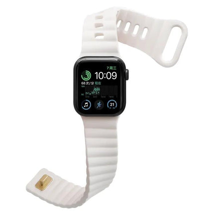 Reverse Buckle Silicone Watch Band For Apple Watch 38-49mm