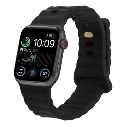 Reverse Buckle Silicone Watch Band For Apple Watch 38-49mm