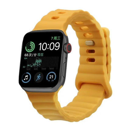 Reverse Buckle Silicone Watch Band For Apple Watch 38-49mm