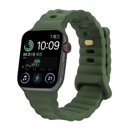 Reverse Buckle Silicone Watch Band For Apple Watch 38-49mm