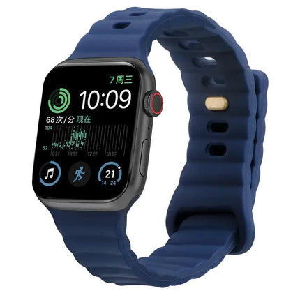Reverse Buckle Silicone Watch Band For Apple Watch 38-49mm