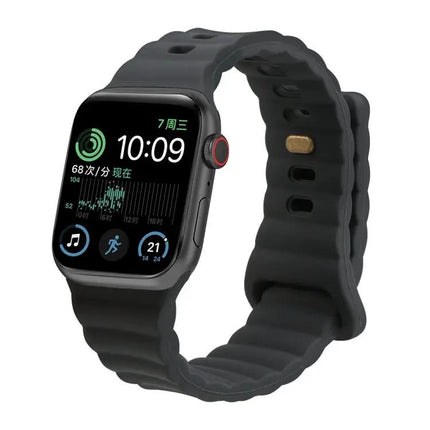 Reverse Buckle Silicone Watch Band For Apple Watch 38-49mm