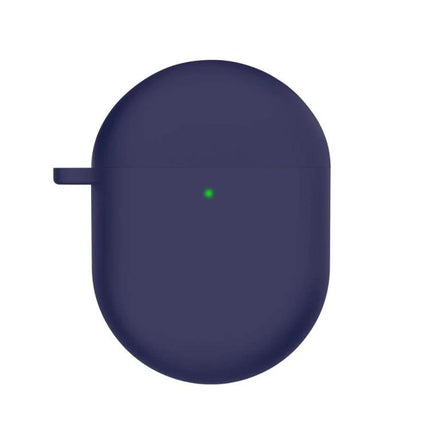 Silicone Case for Earphones During Everyday Outings - navy blue washable shock-resistant silicone earphone case with LED indicator