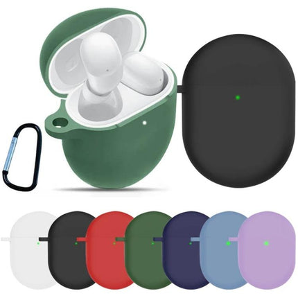 Silicone Case for Earphones During Everyday Outings - durable washable silicone protective case for wireless earbuds in multiple colors, includes carabiner