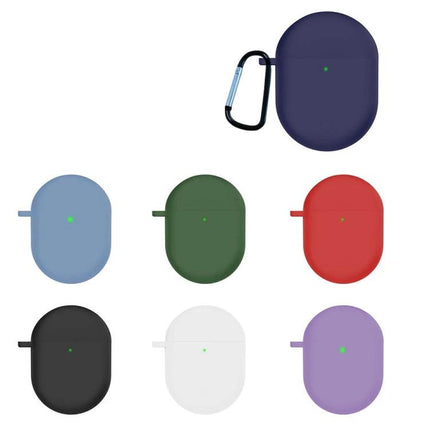 Silicone Case for Earphones During Everyday Outings - durable washable silicone earphone case in multiple colors with carabiner for drop and dust protection