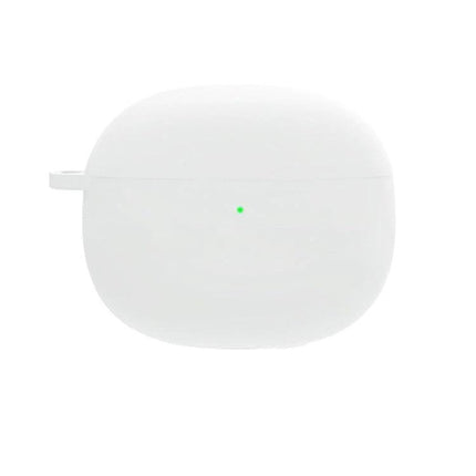 Silicone Case for Earphones in Daily Travel Protection - white silicone cover with LED indicator, pocket and backpack safe