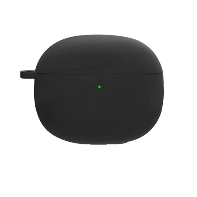 Silicone Case for Earphones in Daily Travel Protection - matte black round silicone earphone case with dustproof seal and LED indicator