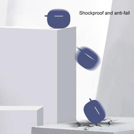 Silicone Case for Earphones in Daily Travel Protection - blue shockproof anti-fall silicone earphone case shown falling and protecting earbuds