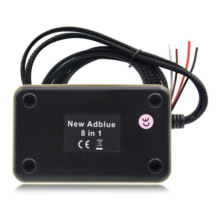 Essential accessory for truck drivers managing emissions on routes - compact AdBlue emulator box with wiring for disabling AdBlue system