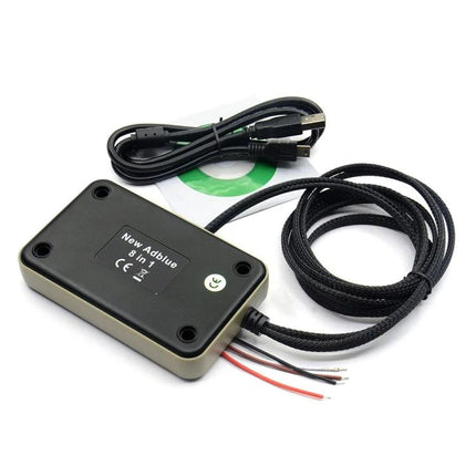 Essential accessory for truck drivers managing emissions on routes AdBlue emulator box with cables for disabling AdBlue system
