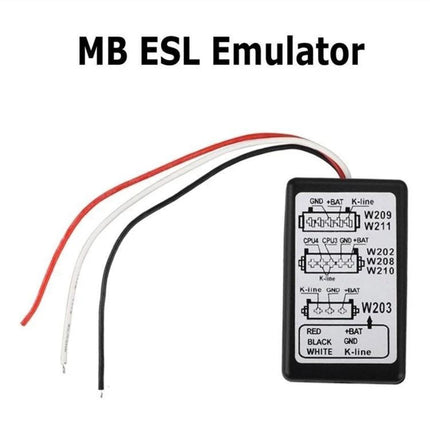 Mercedes-Benz Alarm System for Routine Vehicle Upkeep MB ESL emulator device with wiring for W202 W203 W209 diagnostic testing