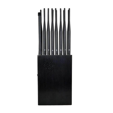 Versatile Portable Mobile Signal Jammer for Everyday Use black 8-antenna handheld device jamming mobile WiFi GPS signals