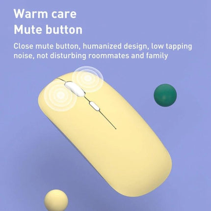 FOREV Ergonomic Silent Wireless Mouse for Everyday Computing yellow silent ergonomic mouse with mute buttons and soft-touch design