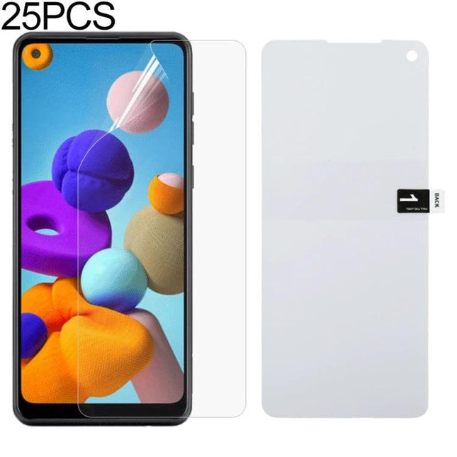 Hydrogel Screen Protector For Phones Full Coverage Pack Of 25 - clear edge-to-edge curved display film, bubble-free, scratch and smudge resistant