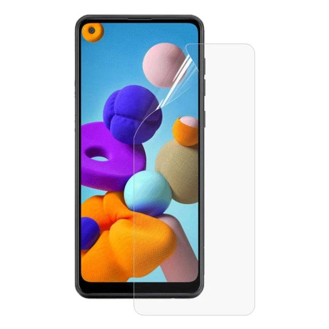 Hydrogel Screen Protector For Phones Full Coverage Pack Of 25 - clear flexible full-coverage protector on curved smartphone display