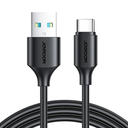 Joyroom USB-C Cable for Everyday Device Charging at Home – black USB-A to USB-C cable supports 3A fast charging and data transfer
