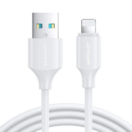 Joyroom Cable for Keeping Devices Charged in Daily Life - white USB to Lightning charging and data cable for smartphone and tablet