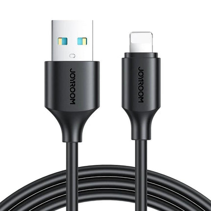 Joyroom Cable for Keeping Devices Charged in Daily Life — black USB to Lightning charging and data cable