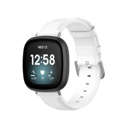 Leather Watch Band For Fitbit Versa 4 Sense 2 95/135mm