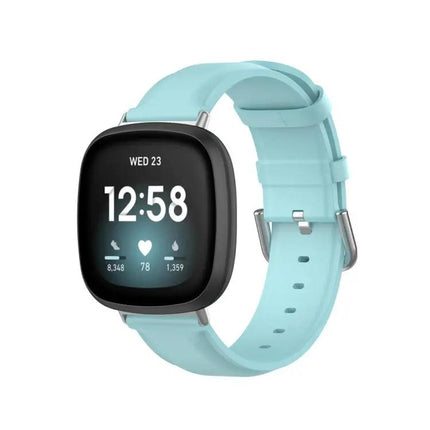 Leather Watch Band For Fitbit Versa 4 Sense 2 95/135mm