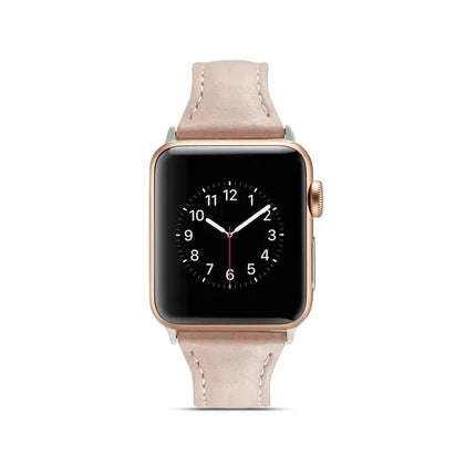 Thin Leather Replacement Watch Band For Apple Watch 38-44mm