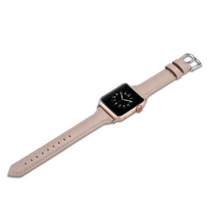Thin Leather Replacement Watch Band For Apple Watch 38-44mm