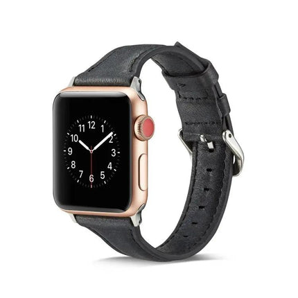 Thin Leather Replacement Watch Band For Apple Watch 38-44mm