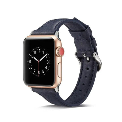 Thin Leather Replacement Watch Band For Apple Watch 38-44mm