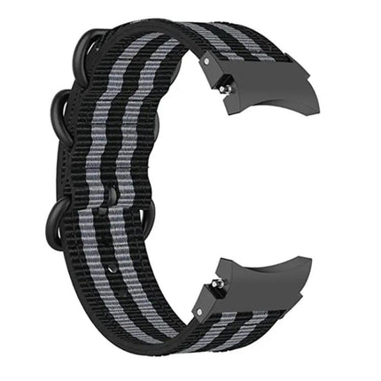 Nylon Three Ring Watch Band For Samsung Galaxy Watch4 Watch5
