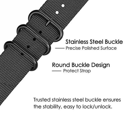 Nylon Three Ring Watch Band For Samsung Galaxy Watch4 Watch5